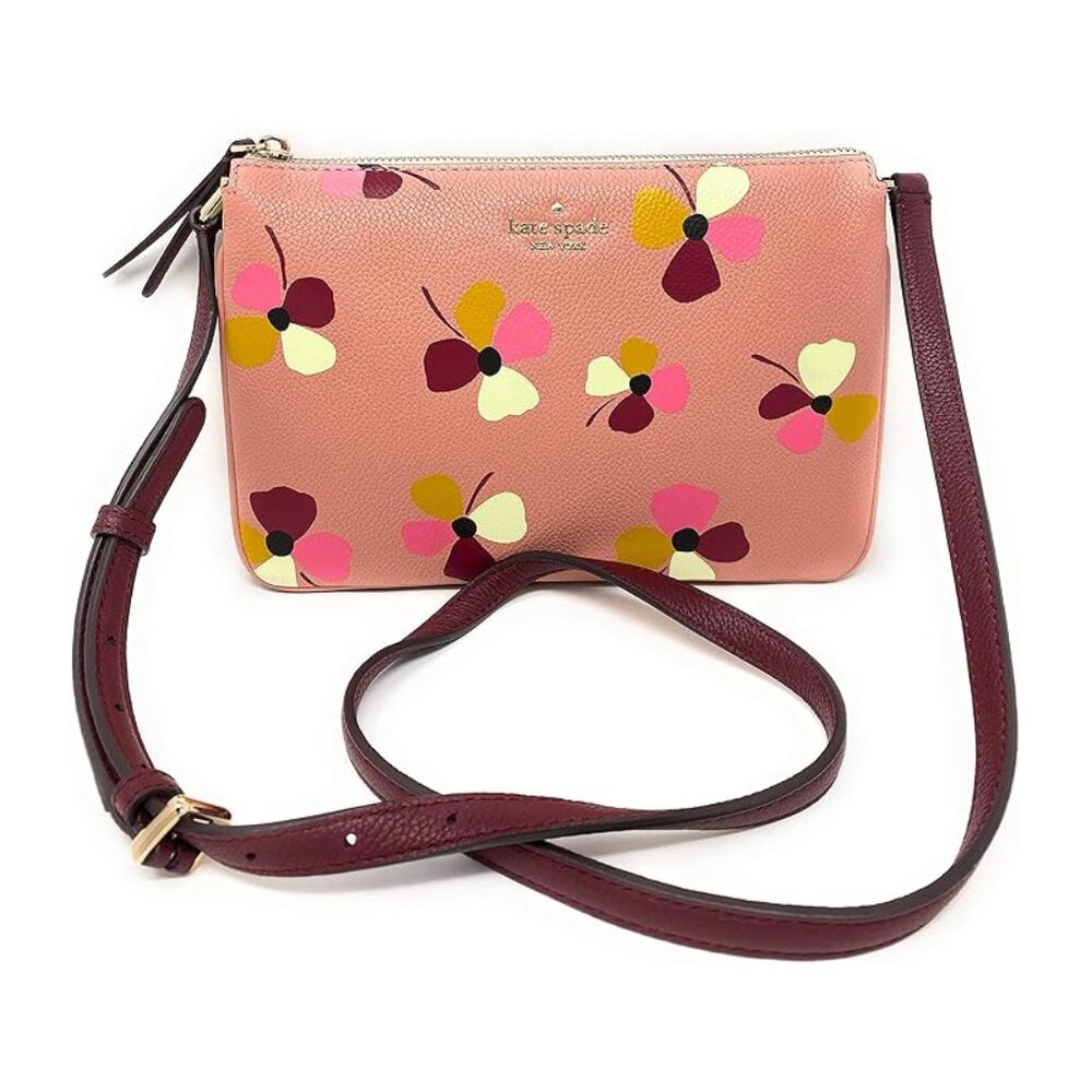 Kate Spade New York Triple Gusset Crossbody - Dusk Buds Pink Multi